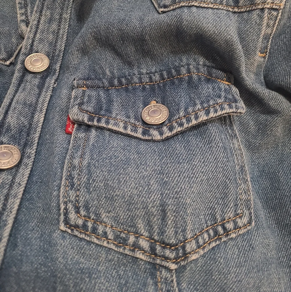 Levi's Denim Western Dress Medium Wash - Picture 6 of 12